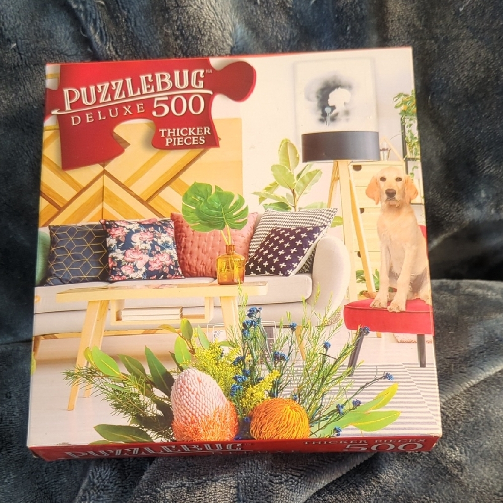 Deluxe 500-Piece Puzzle - Colorful Living Room Scene